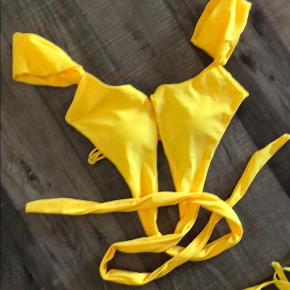 Yellow wrap bikini new - Picture 3 of 3